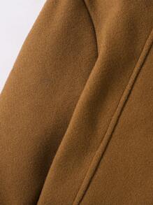 媽媽和我,棕色長款女青少年雙面呢外套 - 棕色 - 查看 3