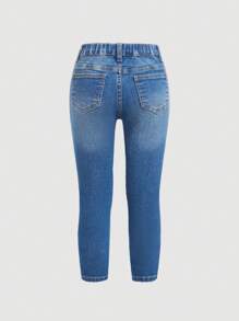 SHEIN Zerrissene Jeans Für Kleine Mädchen