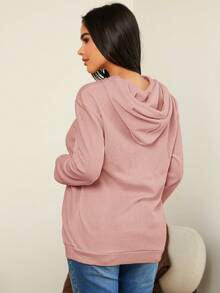 SHEIN Breastfeeding Hoodie - Pink - View 2