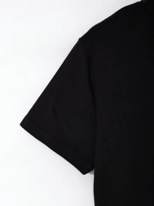 Camiseta Para Niños Con Estampado De Controlador De Videojuegos - Negro - Ver 4