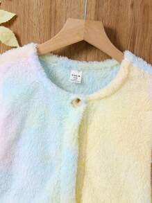 SHEIN Tween Girls Tie-Dye Texture Cool Long Sleeve Jacket - Multicolor - View 6