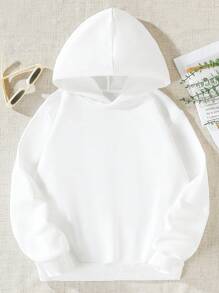 SHEIN Tween Girl Basic Casual Sports Style Sweatshirt, Autumn And Winter