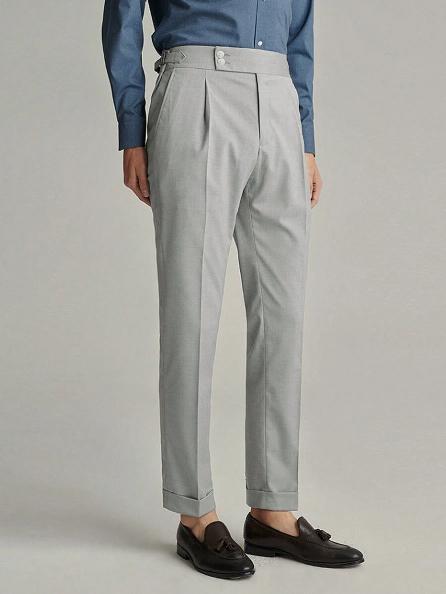Manfinity Mode Men's Loose Fit Pants With Slant Pocket, Fold And ...