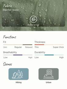 In My Nature Women's Outdoor Long Waterproof Hooded Raincoat Jacket With Drawstring - Olive Green - View 3