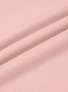 INAWLY 女款純色束口腰運動褲 - 淺粉色 - 查看 4