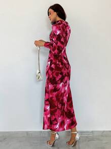 SHEIN Privé Váy dài in hoa cho nữ - Nhiều màu - Xem 2