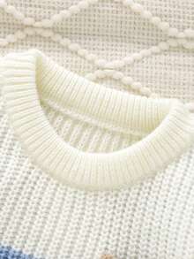 嬰兒男童彩塊針織毛衣,柔軟舒適,休閒保暖 - 彩色 - 查看 8