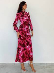 SHEIN Privé Váy dài in hoa cho nữ - Nhiều màu - Xem 5