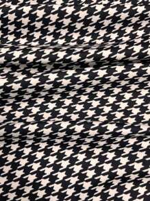SHEIN LUNE Houndstooth Print Jacket Fall Cloth For Women - Black and White - View 7