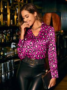 SHEIN Clasi 女豹紋襯衫 - 彩色 - 查看 6