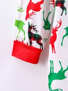 Bộ đồ ngủ liền thân có mũ trùm đầu Giáng sinh - Nhiều màu - Xem 5