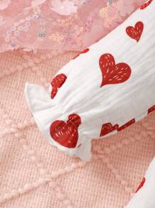 嬰幼兒女童長袖心形印花裙 - 彩色 - 查看 7