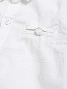 男童(小)領結正裝襯衫 - 白色 - 查看 6