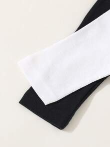 Baby Boys' 2 Packs Long Sleeve Bodysuits - Black and White - View 4