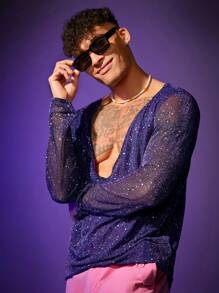 FeverCity 男士性感針織長袖t恤