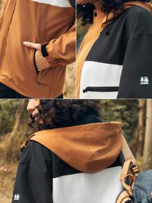 In My Nature Women's Contrast Outdoor Jacket - Mocha Brown - View 6