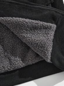 GENTILAND 宽松版型男士黑色翻领冬季大衣 - 黑色 - 查看 6