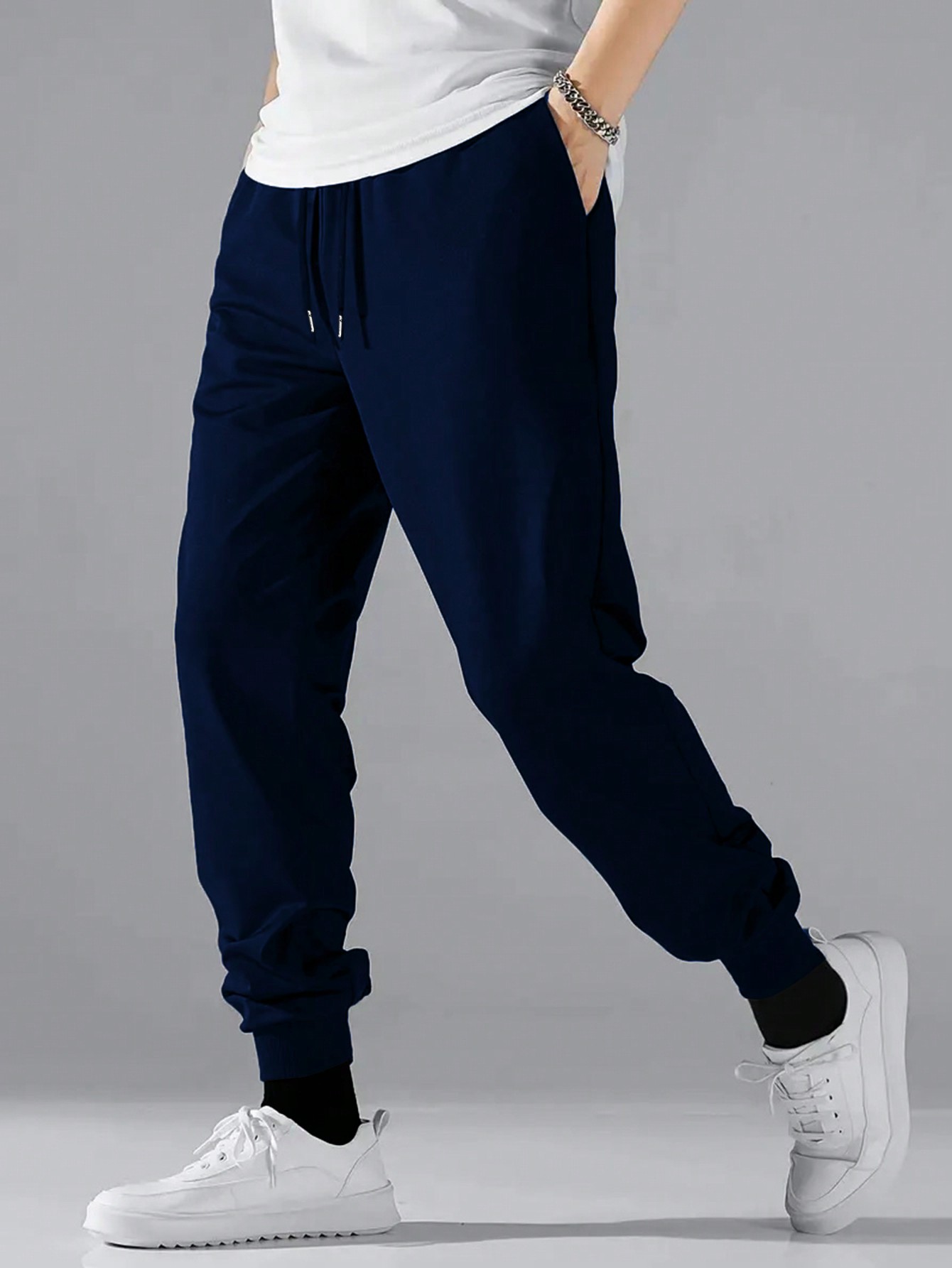 Manfinity Dauomo Men's Drawstring Waist Sweatpants