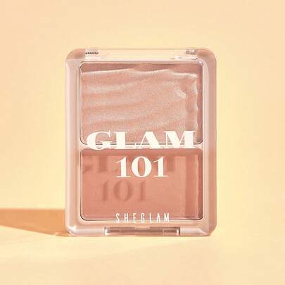 SHEGLAM Glam 101 Hybrid Highlighter & Blush Duo-St. Tropez Blush Highlighter Powder Palette Non-Fading Multi-Use Non-Greasy Shimmer Lightweight Smooth Blusher Pink Brown Rosa Blush Brand Beauty Makeup Face Paint Cosmetic For Women Girls Perfect For Spring Summer Ideal For Y2K Fancy Fashion Suitable For Birthday Mother'S Day Gift Rave Party Ready Best Color