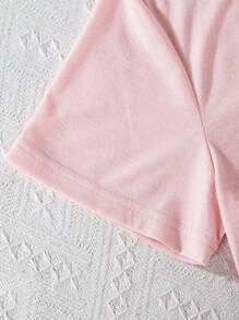 Teen Girl Comfortable Multicolor Ombre Print T-Shirt - Pink - View 3
