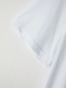 INAWLY 口號印花t恤 - 白色 - 查看 8