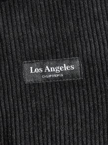 GENTILAND 宽松版型男士黑色翻领冬季大衣 - 黑色 - 查看 4