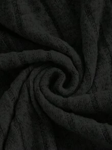 SHEIN EZwear Plus Notched Neck Drawstring Side Crop Tee