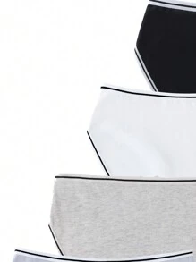 Tween Girl Contrast Trim Bow Decor Hipster Triangle Panty