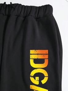 INAWLY 女士簡約印花2件套裝 - 黑色 - 查看 4