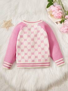 Baby Boys' Cardigan With Letter Pattern
