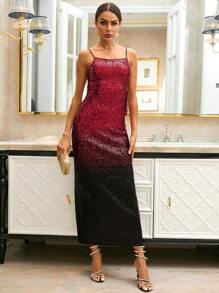 GENKIRA Glittery Spaghetti Cami Dress - Multicolor - View 3