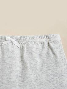 SHEIN Vintaside Kids Young Girl Basic And Comfortable Underwear, 8 Pieces Set Of Square Shorts In Neutral Colors