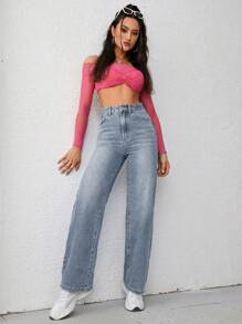 Jeanoix Women's Wide Leg Denim Pants