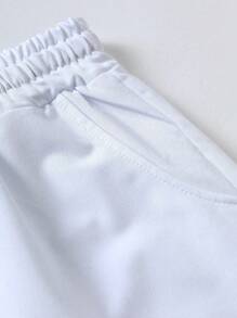 Manfinity Homme Men's Drawstring Printed Shorts Pack Of 3 Jogger Letter Plain Going Out - Multicolor - View 3