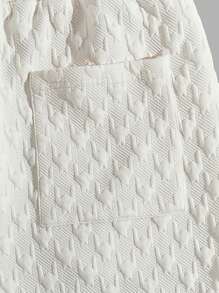 Manfinity VCAY 男士抽绳腰部字母印花针织短裤宽松膝盖纯色都市休闲