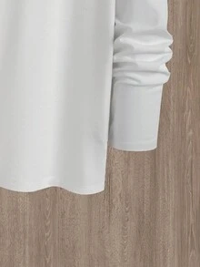 Manfinity Homme Nam Gấu Hoạt hình In Tay áo dài Áo thun - trắng - Xem 3