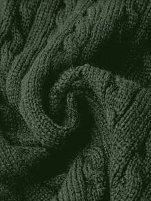 Calvaya 女大尺碼抽繩腰毛衣褲 - 軍綠色 - 查看 3