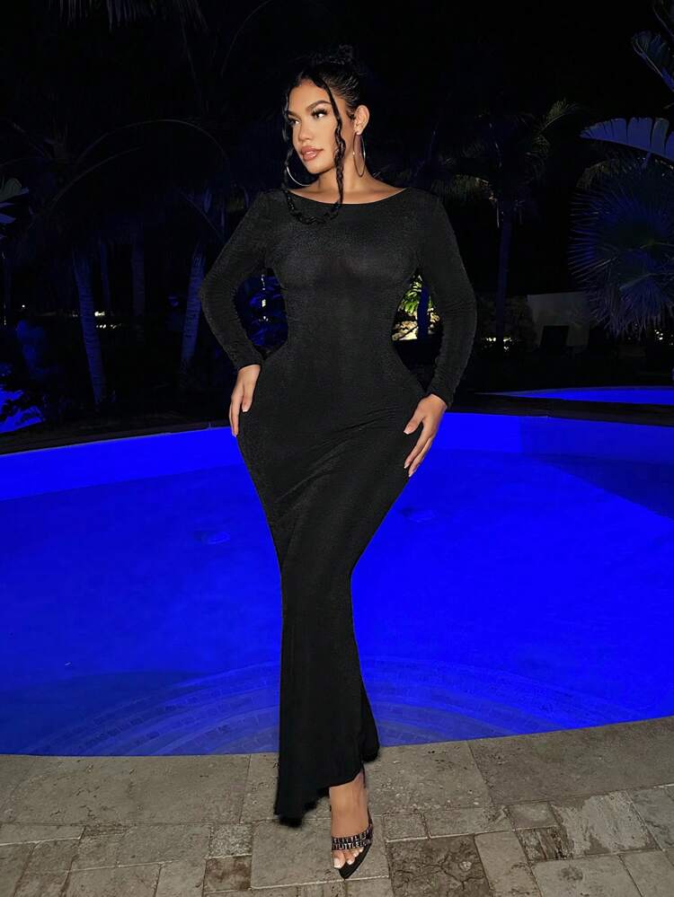 Women's New Year's Eve Dress Backless Sexy Maxi Evening Gown