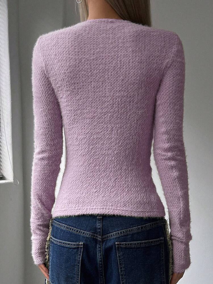 Women's Round Neck Long Sleeve T-shirt