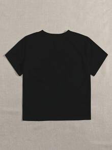 INAWLY Heart Sequin Patched Tee - Black - View 2