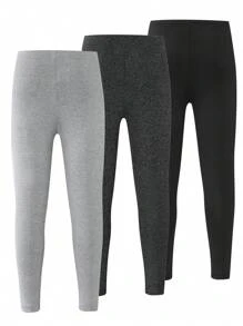 少女同色打底褲3入組 - 彩色 - 查看 2