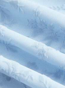 SHEIN MOD Ladies' Printed Sweetheart Neck Back Strap Dress With Small Flowers - Blue - View 3