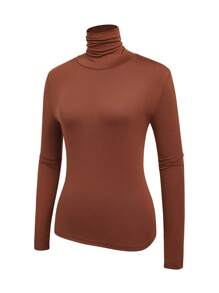 INAWLY 女士3入組緊身高領純色t恤 - 彩色 - 查看 8