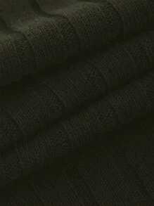 EURMUSE Men's Solid Color Turtleneck Sweater - Army Green - View 3