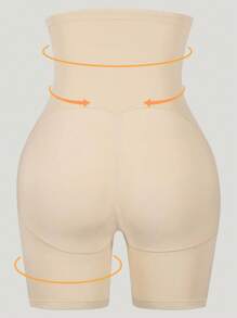 Damen Einfarbige High Waist Shorts Mit Bauch Kontrolle Und Po Lifting