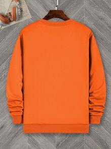 Aesthetic Post--Men's Sweatshirt With Rose Design - Burnt Orange - View 2