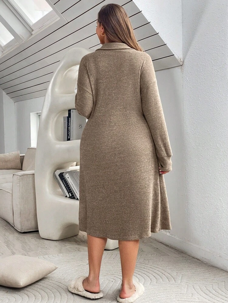 Women's Plus Size Plain Simple One-piece Dress