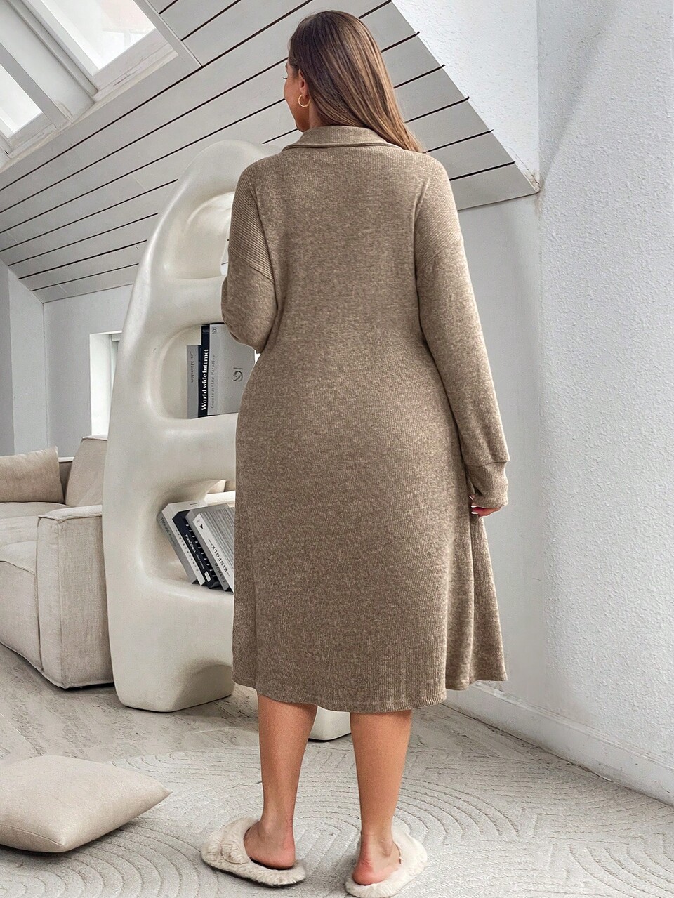 Women's Plus Size Plain Simple One-piece Dress