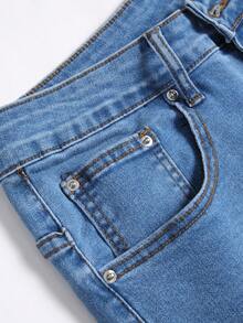 Manfinity Homme Nam Biến đổi dần Quần jean Straight - Rửa nhẹ - Xem 5