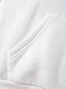 SHEIN Áo nỉ in hình trái tim dễ thương, phong cách thường ngày dành cho bé gái tuổi teen, kiểu dáng sinh viên. - trắng - Xem 6